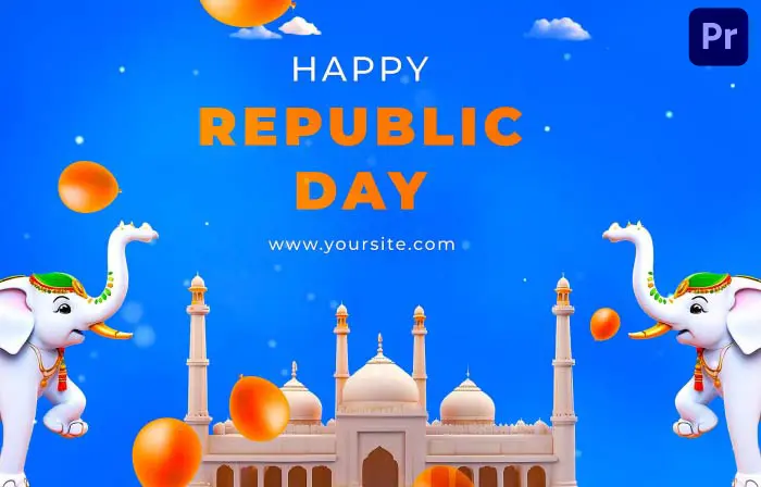 Happy Republic Day Beautiful 3D Tricolour Slideshow